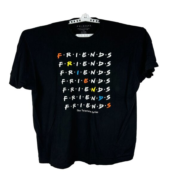 Friends The Television Series Black T-Shirt 3XL 100% Cotton Women's Short Sleeve - Picture 1 of 4